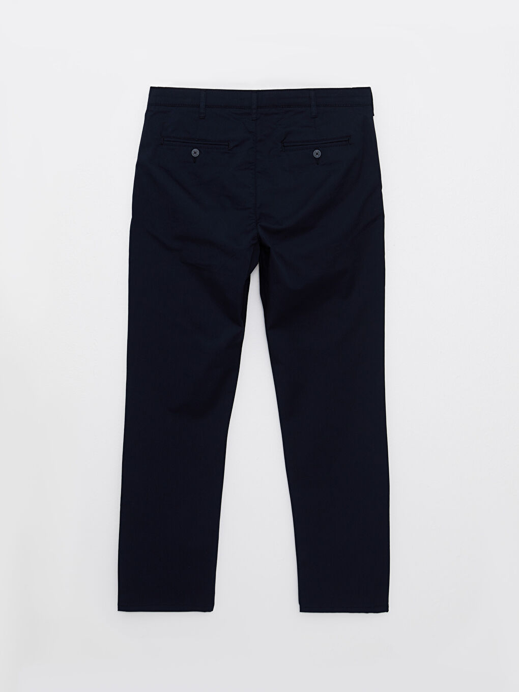 Lacivert Dar Kalıp Gabardin Erkek Chino Pantolon-6