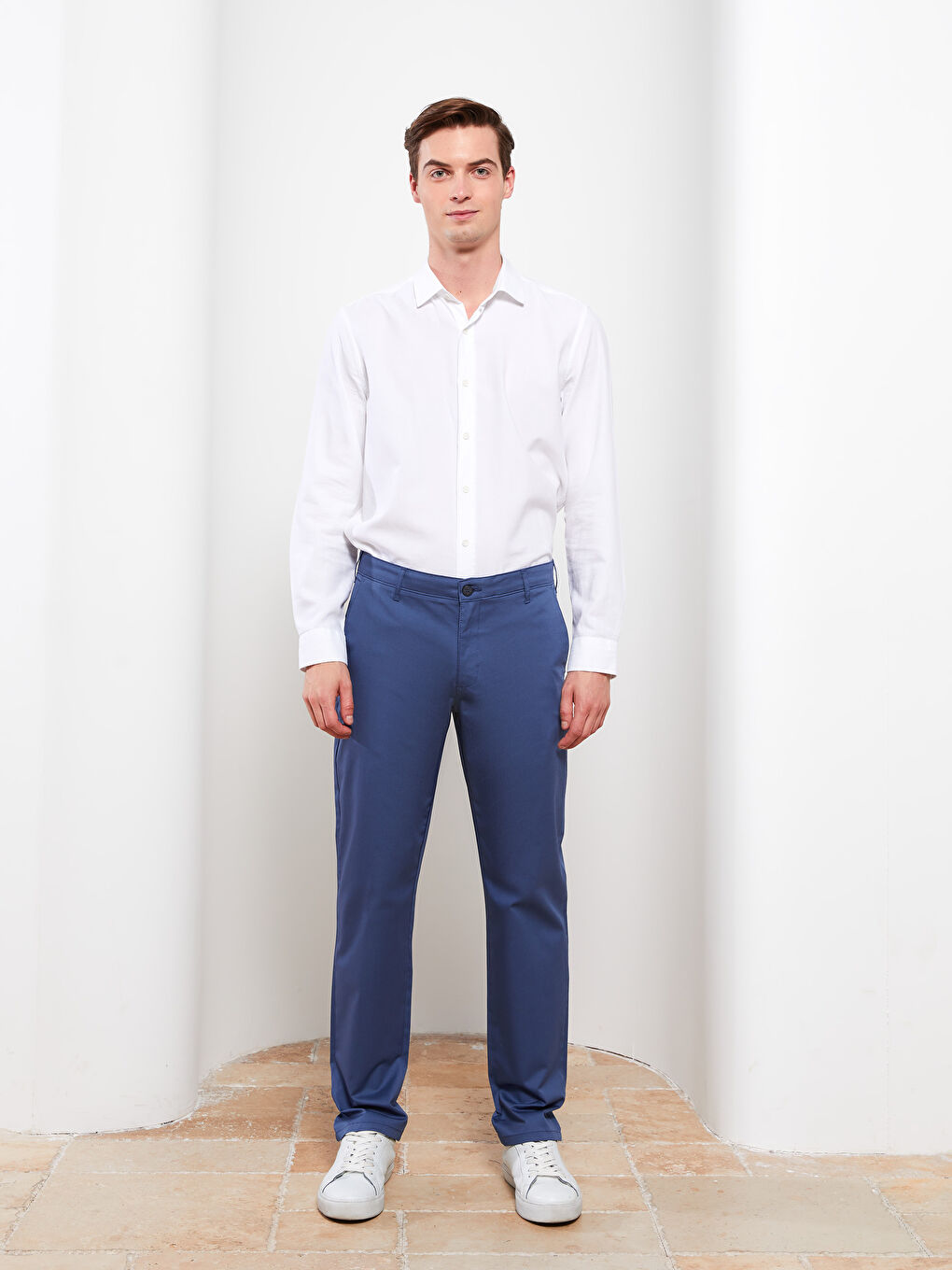 Slim Fit Gabardine Men's Chino Trousers-1