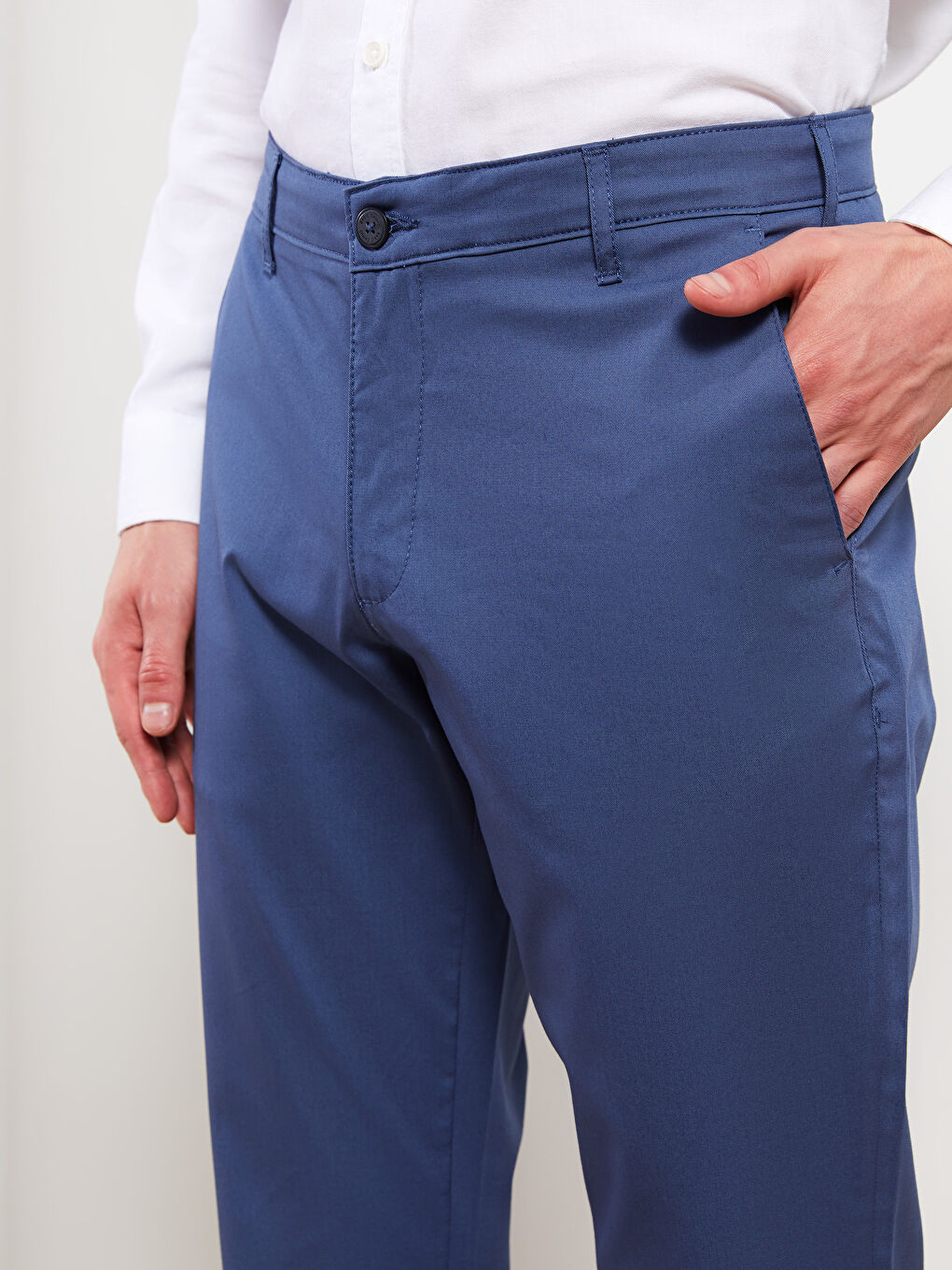 Slim Fit Gabardine Men's Chino Trousers-4