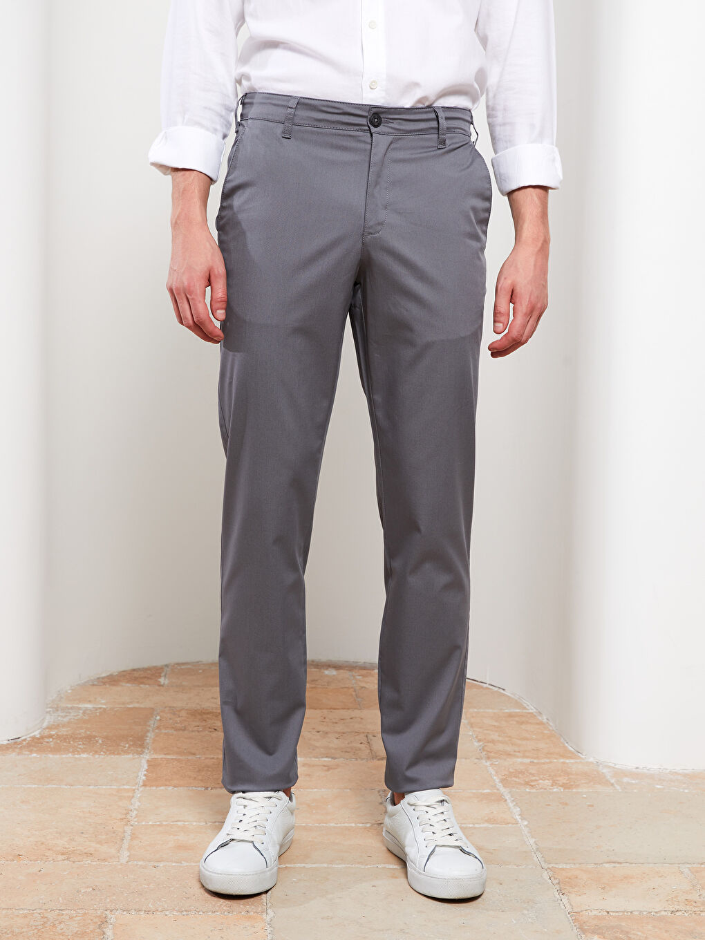 Muške slim-fit chino pantalone -S2BR65Z8-S2S