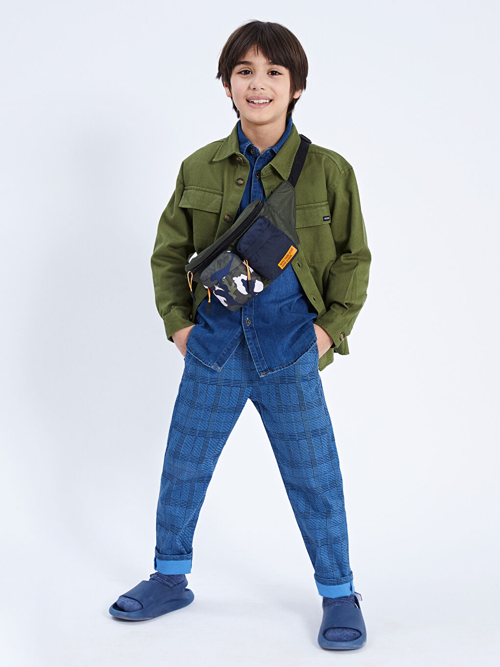 Camouflage Patterned Boy Waist Bag-1