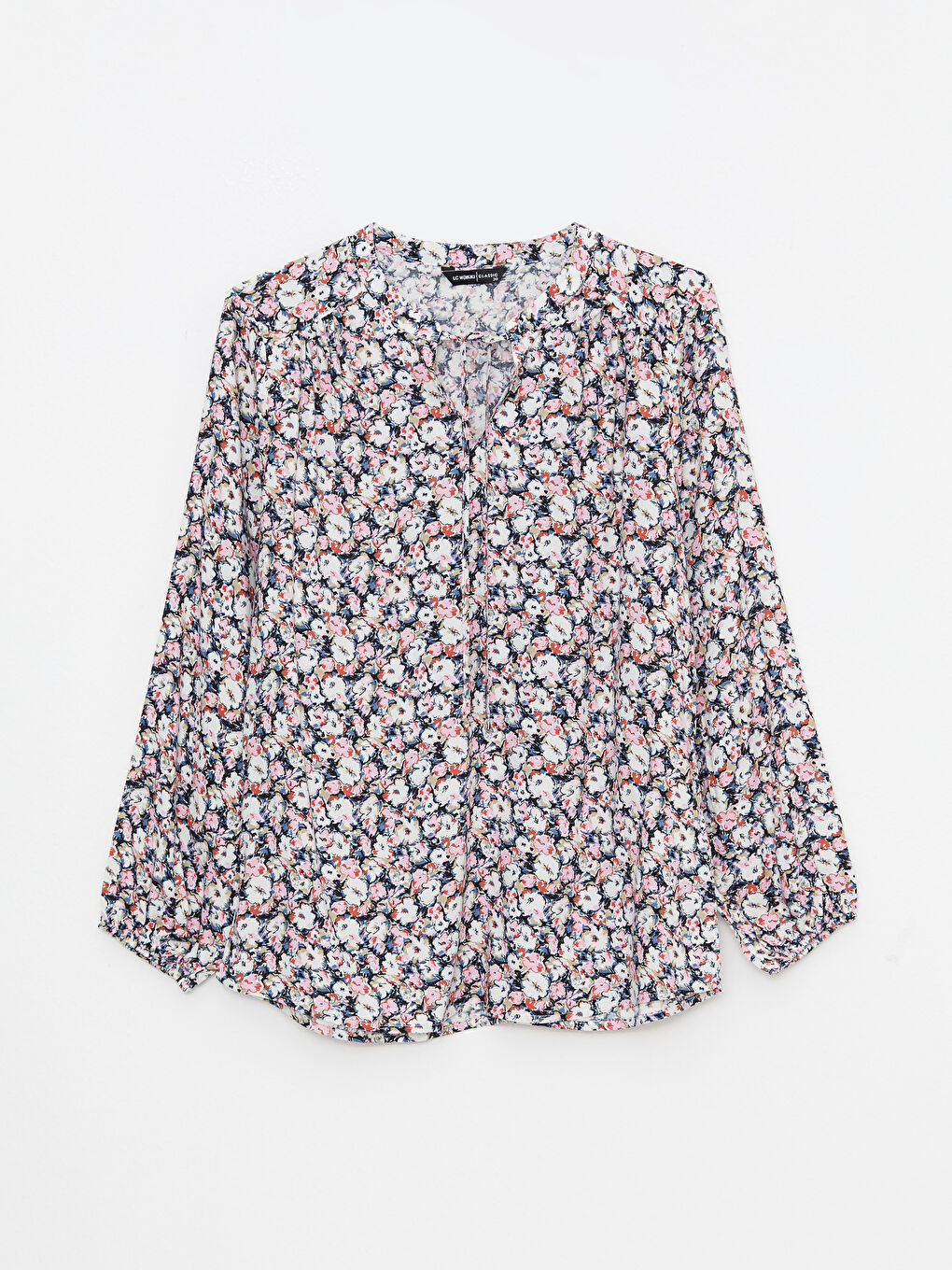 LCWAIKIKI Classic Tie Collar Floral Long Sleeve Viscose Women's Blouse -S2BR88Z8-LT4