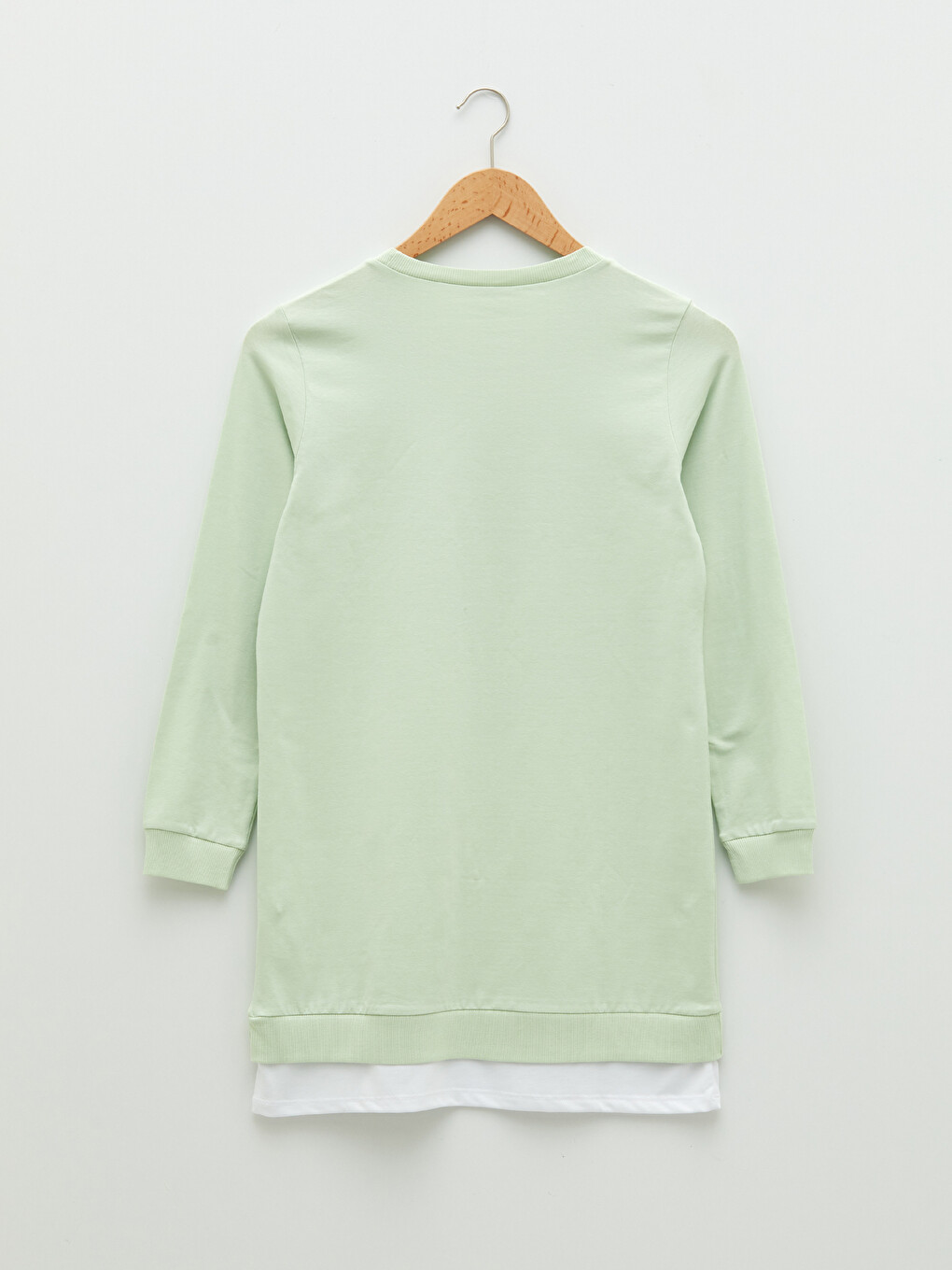 Crew Neck Printed Long Sleeve Cotton Women's Tunic-8