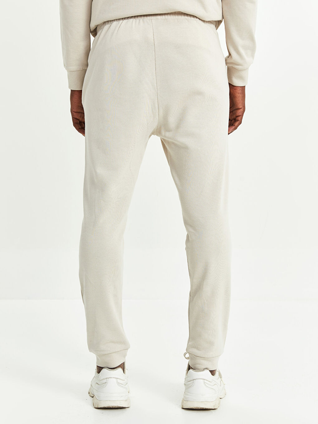 Bej Standart Kalıp Erkek Eşofman Altı-5