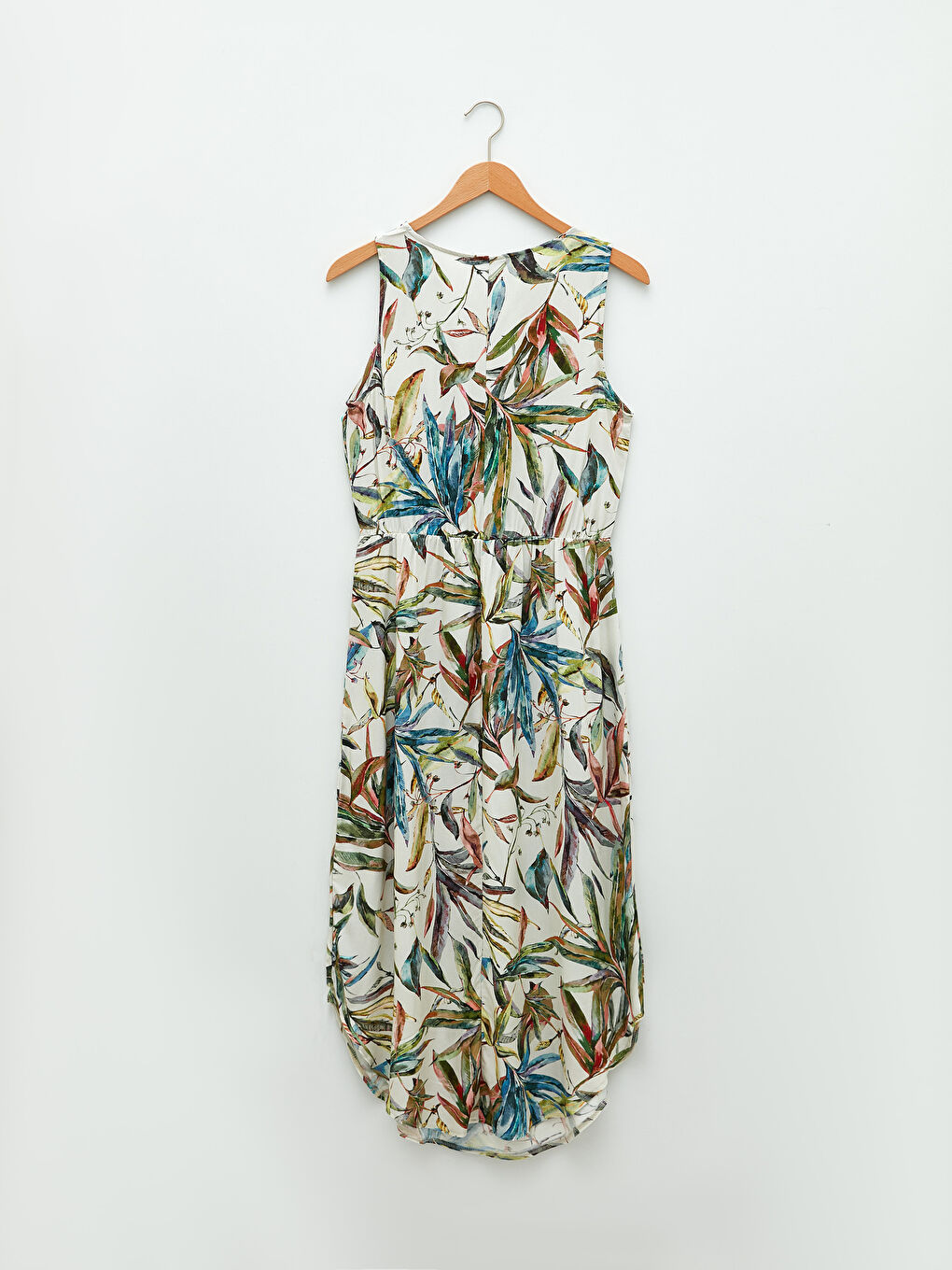 Crew Neck Patterned Sleeveless Viscose Women's Dress -S2BS50Z8-LRA