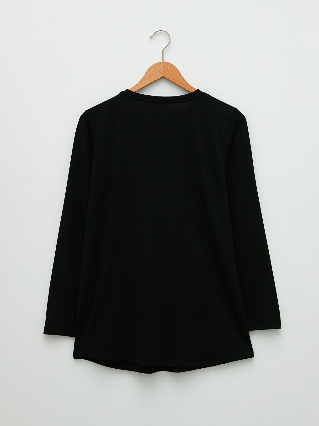 Женская футболка с круглым вырезом и длинными рукавами с принтом-6