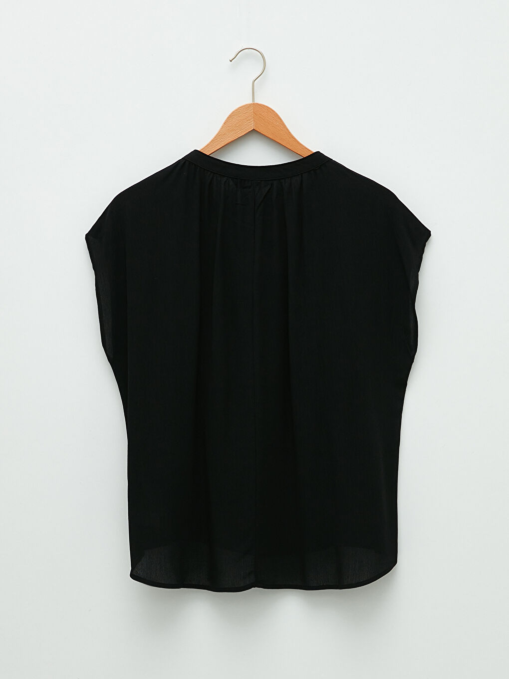LC Waikiki Crew Neck Straight Short Sleeve Viscose Women's Blouse -S2BS85Z8-CVL