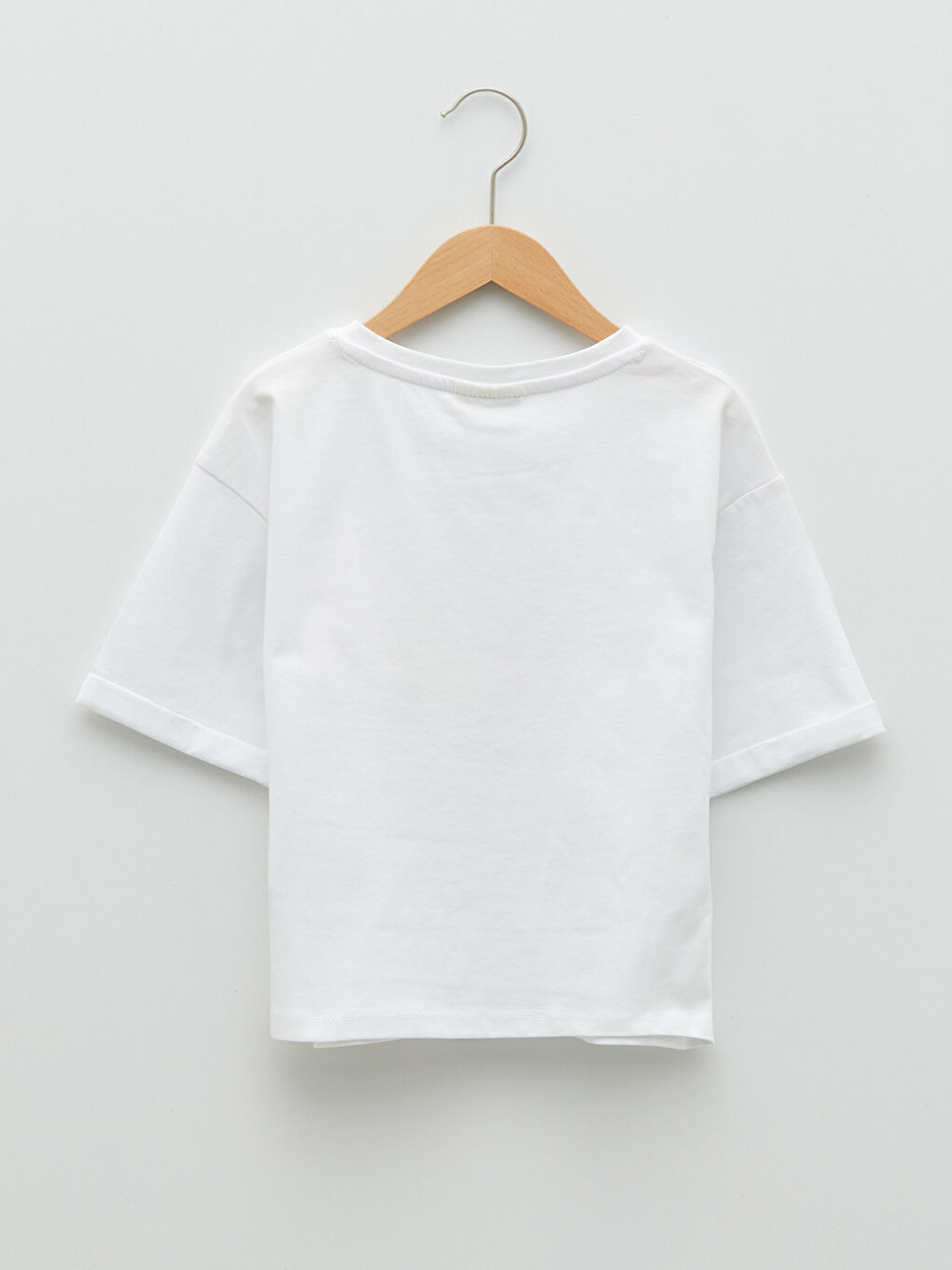 Crew Neck Printed Cotton Girl T-Shirt-1