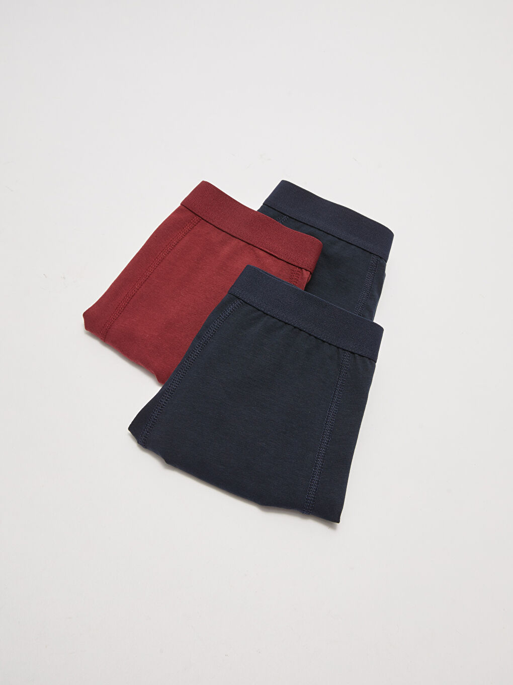 سراويل بوكسر أوفراسايز قماش مرن للرجال - ٣ قطع-1