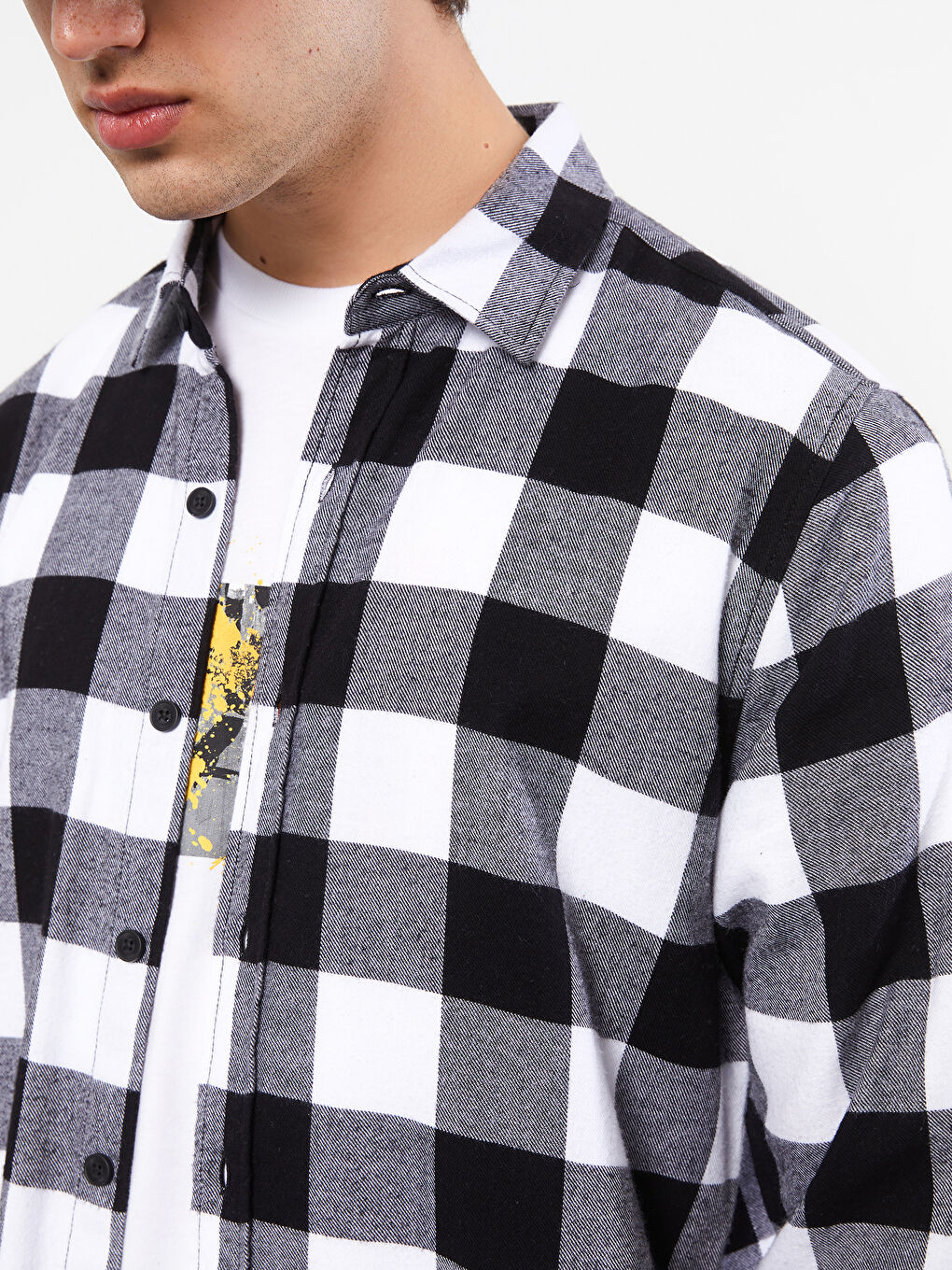 XSIDE Regular Fit Long Sleeve Plaid Men's Flannel Shirt -S2BT38Z8-LKX