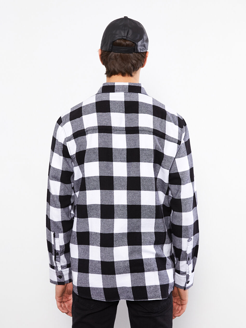 XSIDE Regular Fit Long Sleeve Plaid Men's Flannel Shirt -S2BT38Z8-LKX