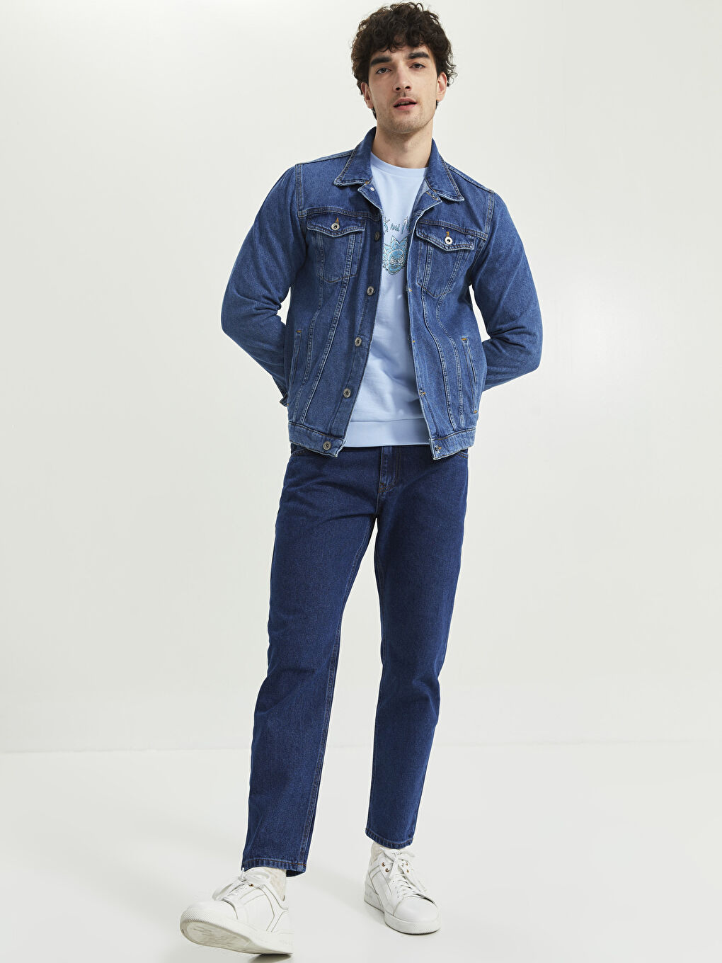 Jakna od teksasa standardnog kroja za muškarce-3