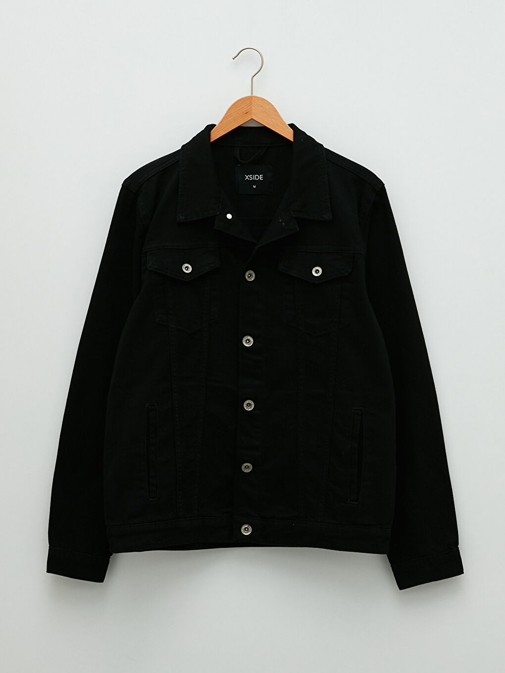 Antrasit Standart Kalıp Erkek Jean Ceket-6