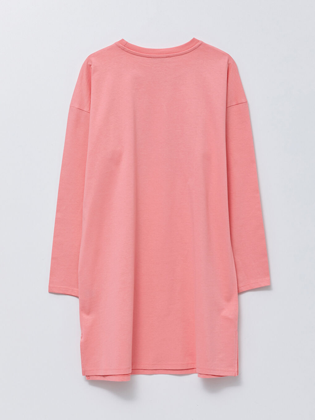 Crew Neck Printed Long Sleeve Cotton Women's Tunic-1