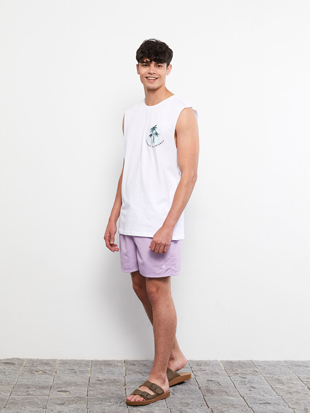 Men's Short Embroidered Shorts -S2BT91Z8-KYB