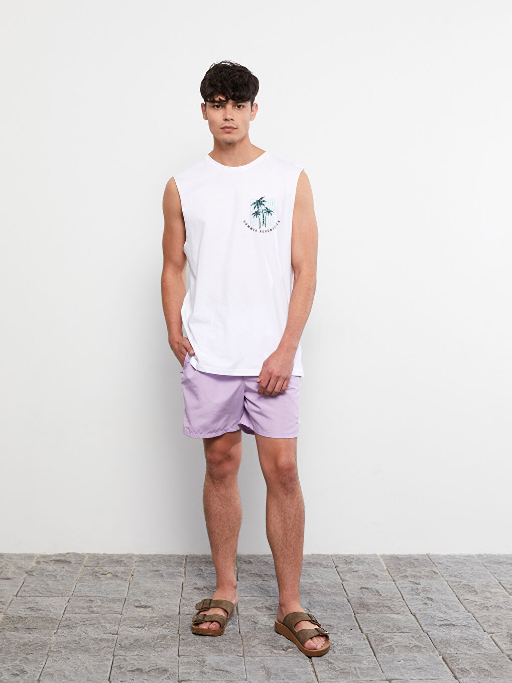 Men's Short Embroidered Shorts -S2BT91Z8-KYB