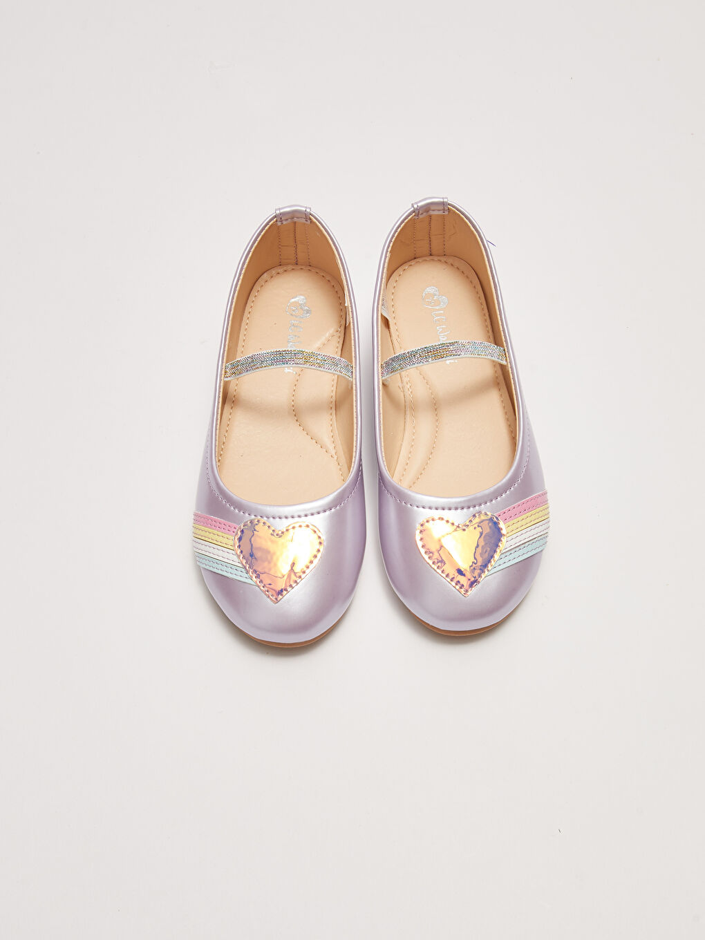 Ballerines Fille avec Appliqué Aspect Cuir-2