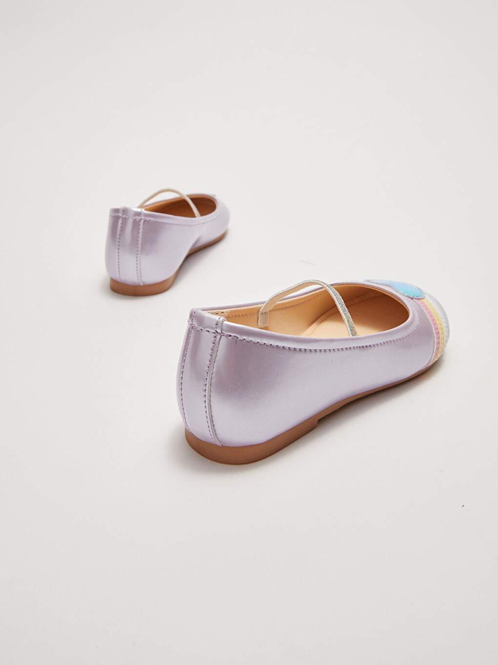 Ballerines Fille avec Appliqué Aspect Cuir-4