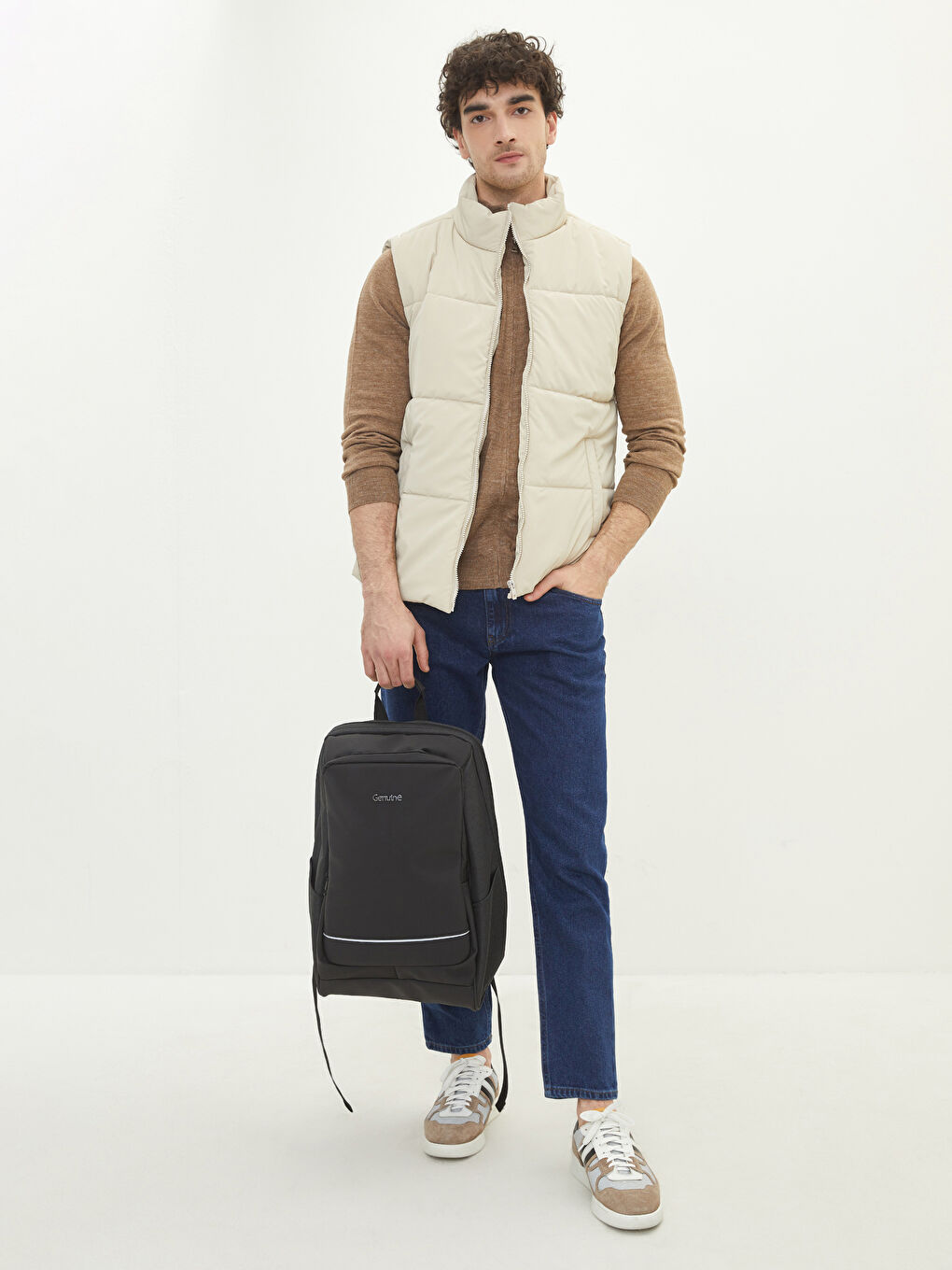 Antrasit Laptop Bölmeli Erkek Sırt Çantası-1