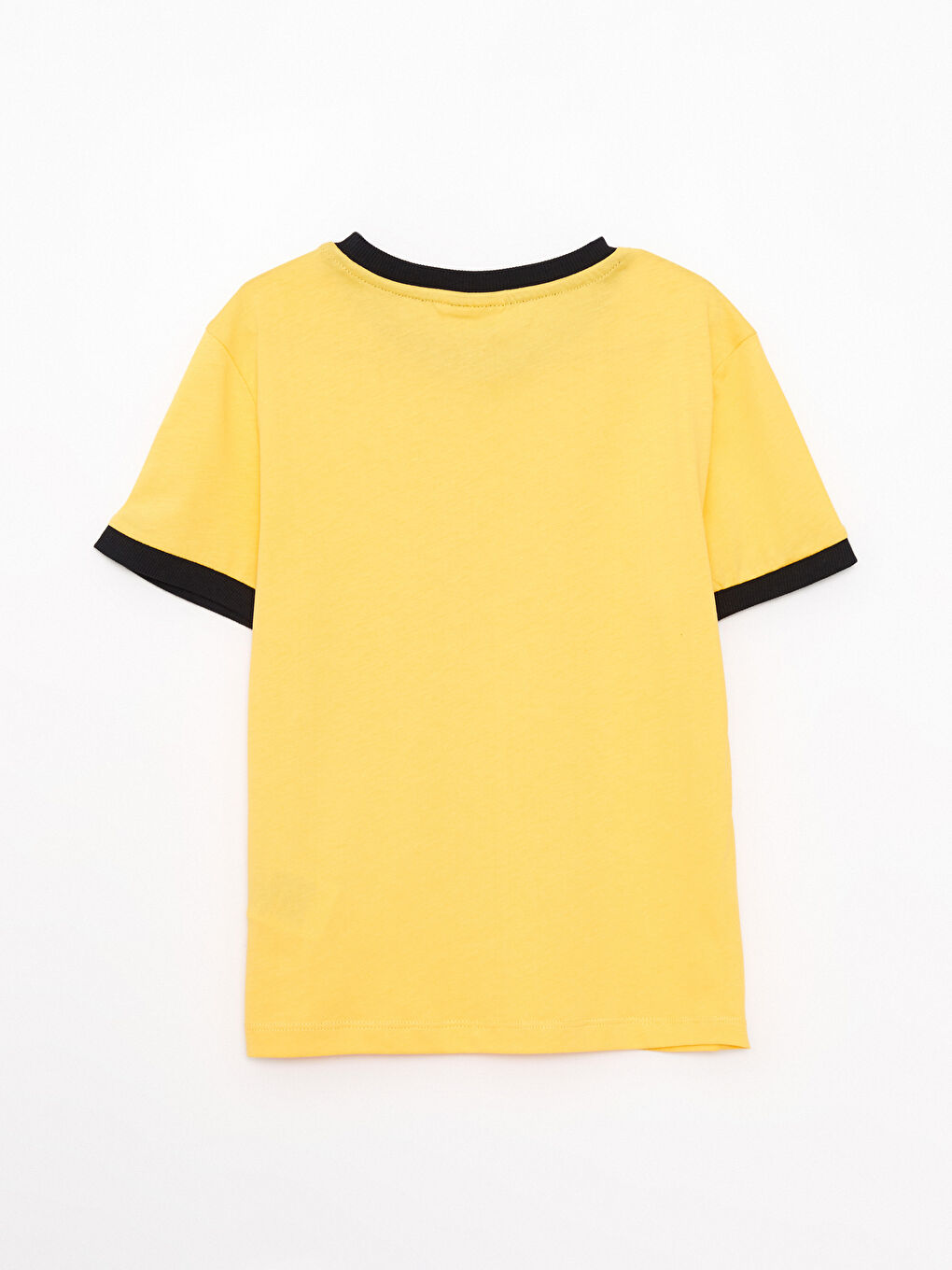 Crew Neck Printed Short Sleeve Cotton Girl T-shirt-1