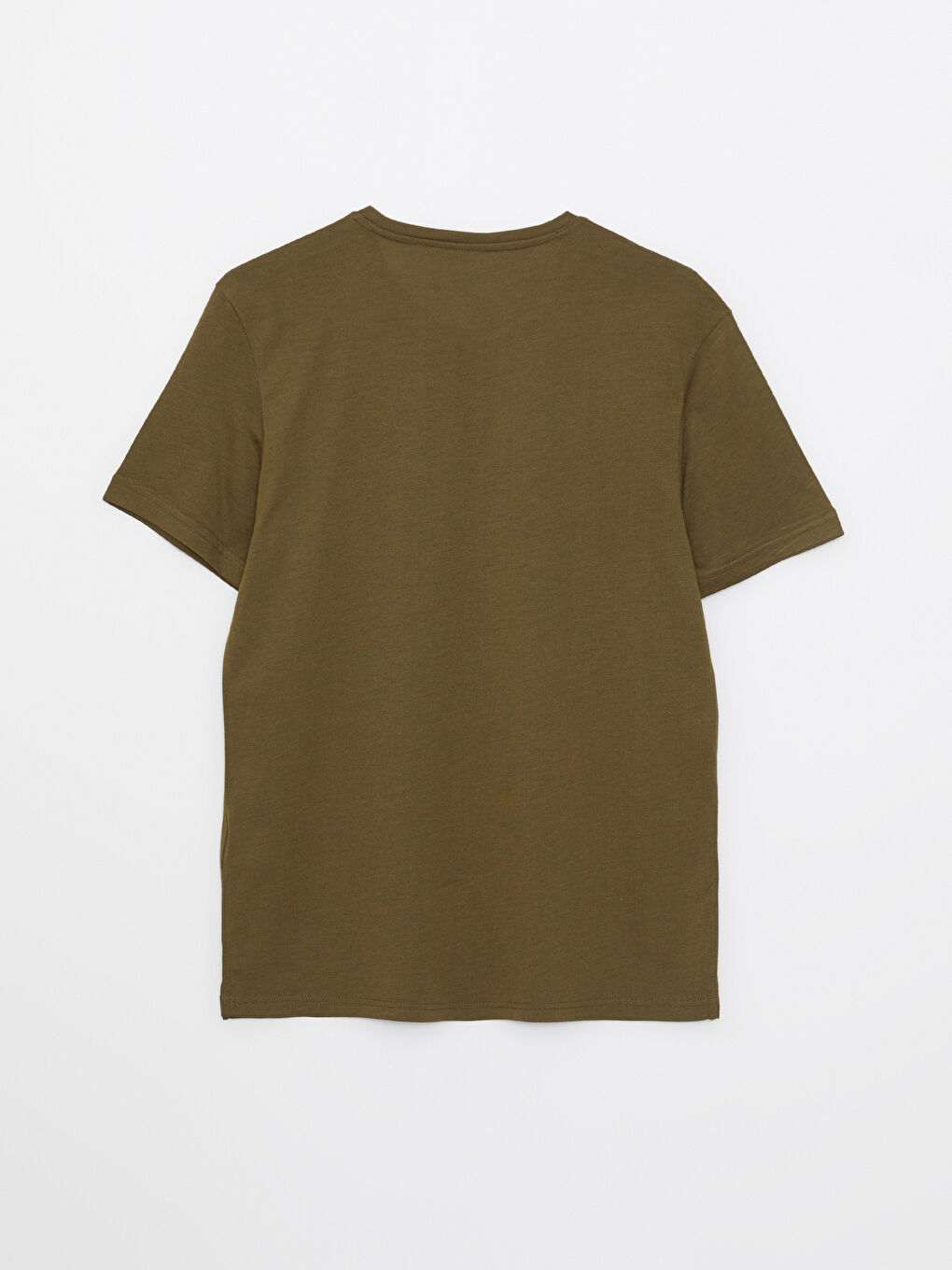 Haki Bisiklet Yaka Kısa Kollu Erkek Tişört-6