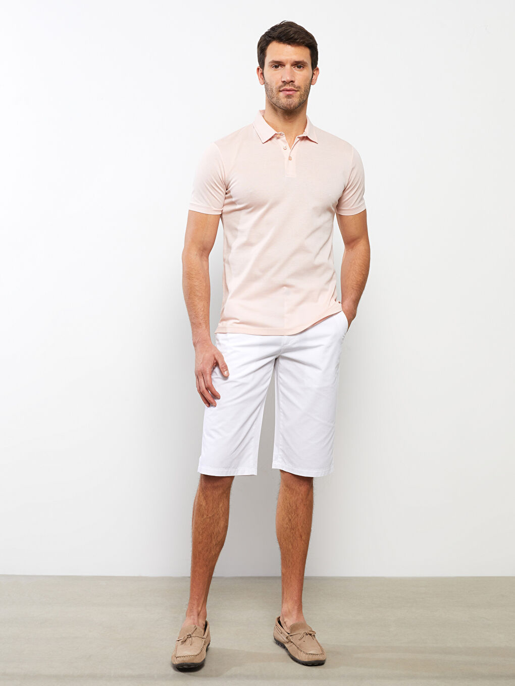 Polo Neck Short Sleeve Pique Men's T-Shirt