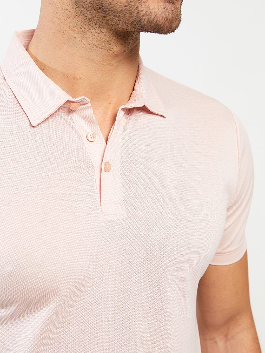 Polo Neck Short Sleeve Pique Men's T-Shirt-3