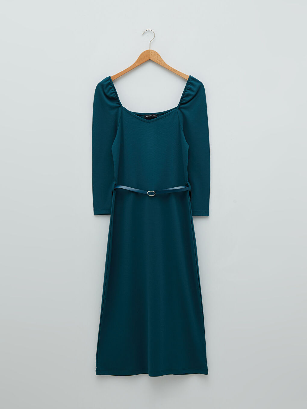 LCWAIKIKI Classic V-Neck Plain Long Sleeve Women's Bodycon Dress -S2BU37Z8-H8K
