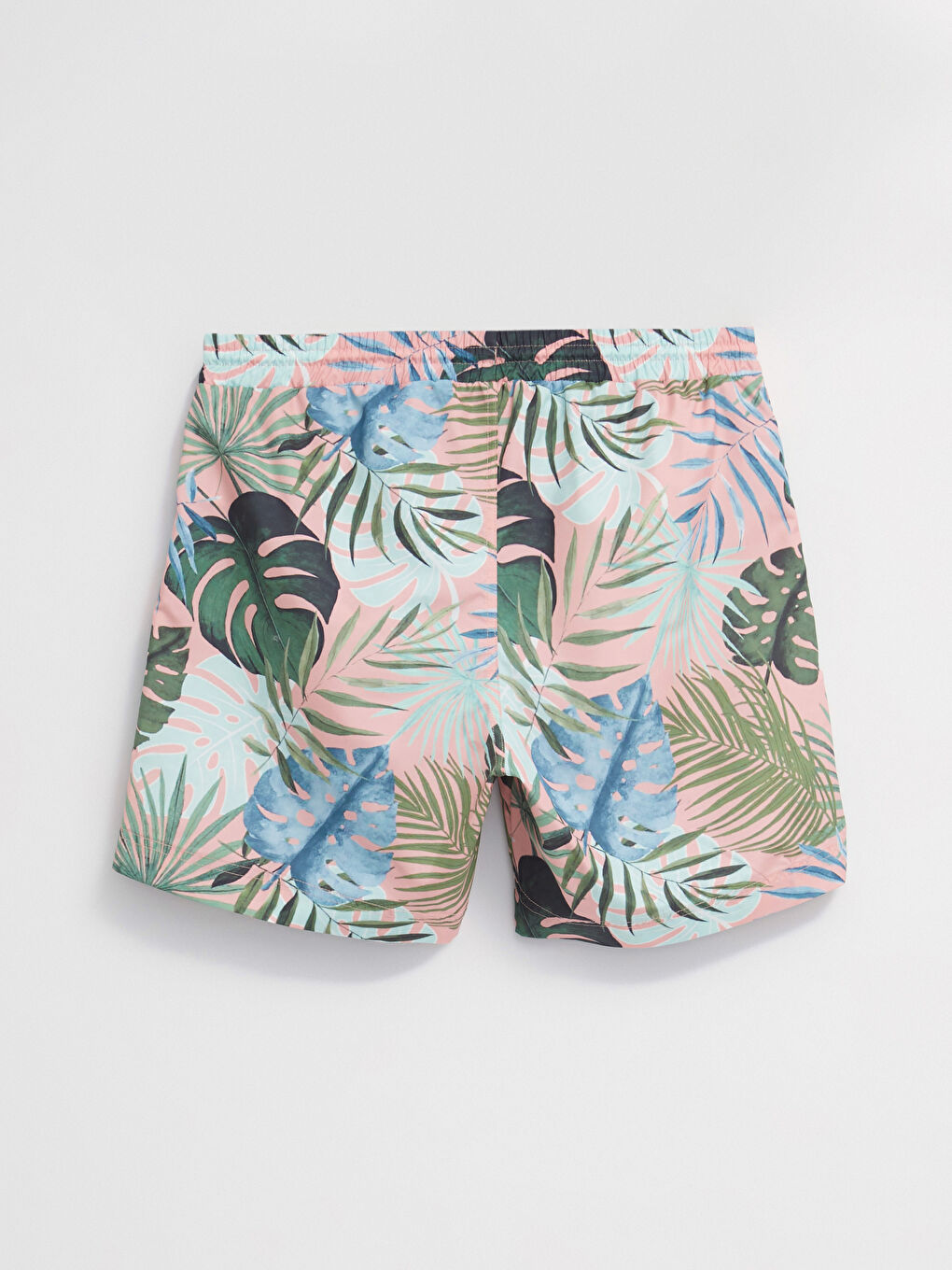 Yeşil Diz Hizası Boy Desenli Erkek Deniz Şortu-12