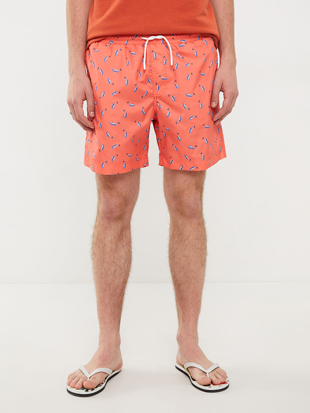 Knee-Length Boy Patterned Men's Swim Shorts -S2BU51Z8-SDN