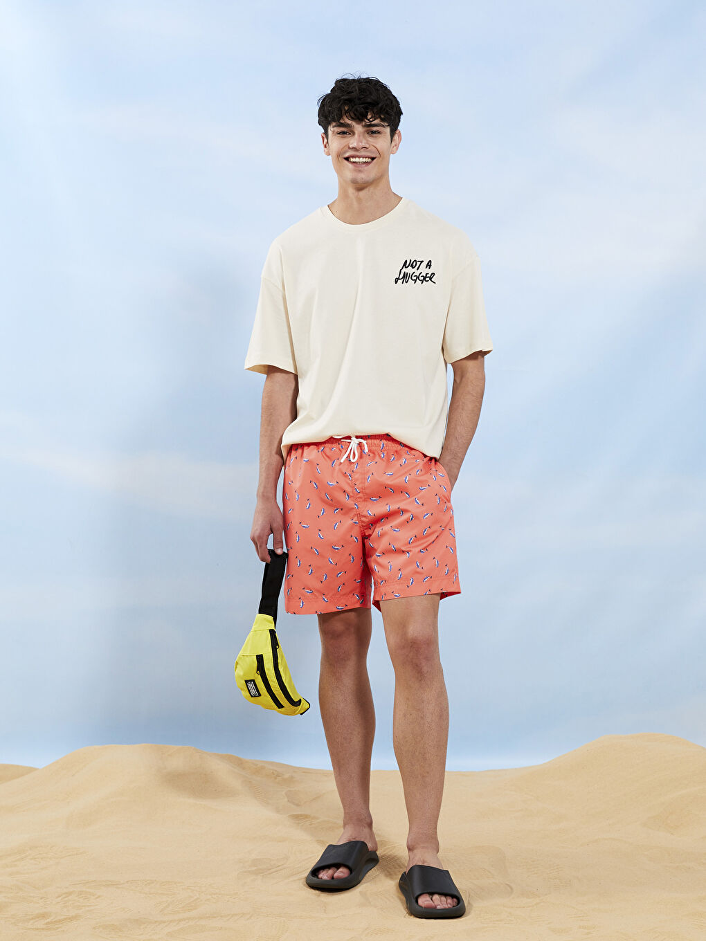 Knee-Length Boy Patterned Men's Swim Shorts -S2BU51Z8-SDN