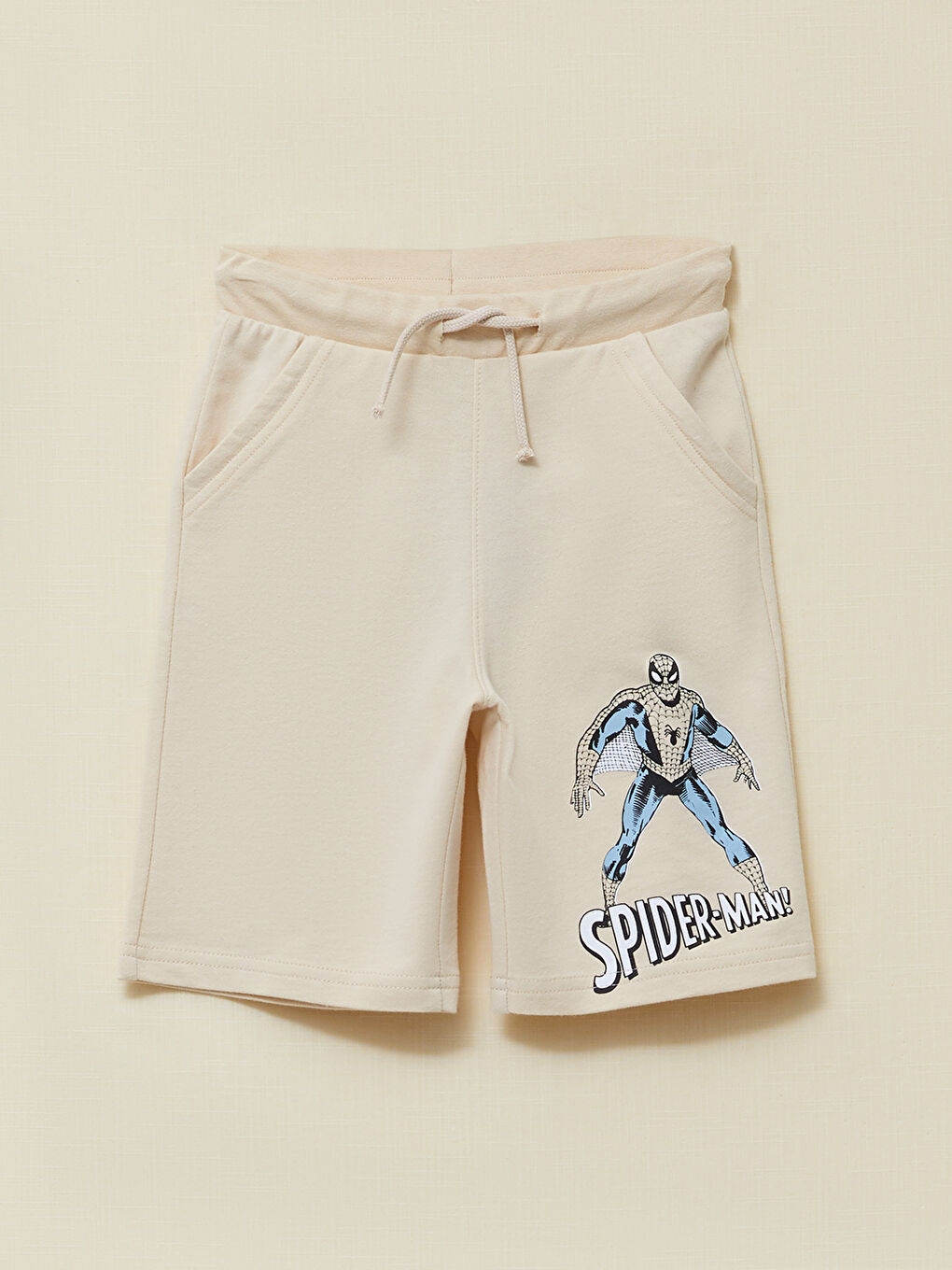 Spiderman Printed Boy Bermuda with Elastic Waist