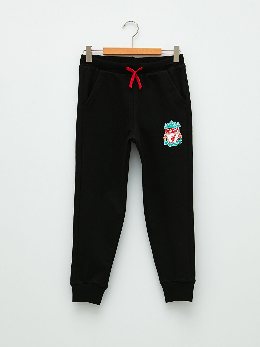 Siyah Beli Lastikli Liverpool Baskılı Erkek Çocuk Jogger Eşofman Altı