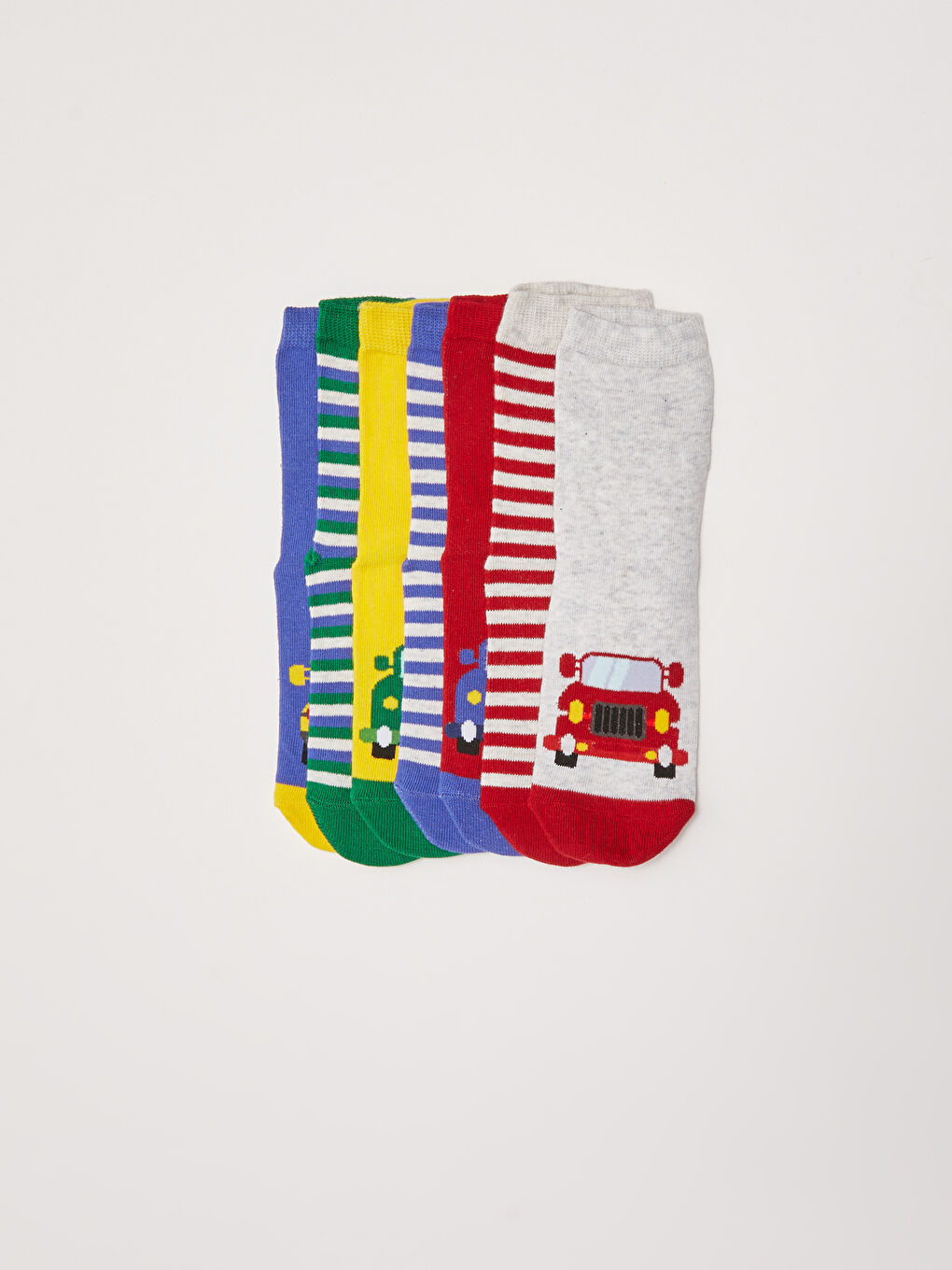 Patterned Boys' Ankle Socks 7 Pack -S2BV02Z4-K00