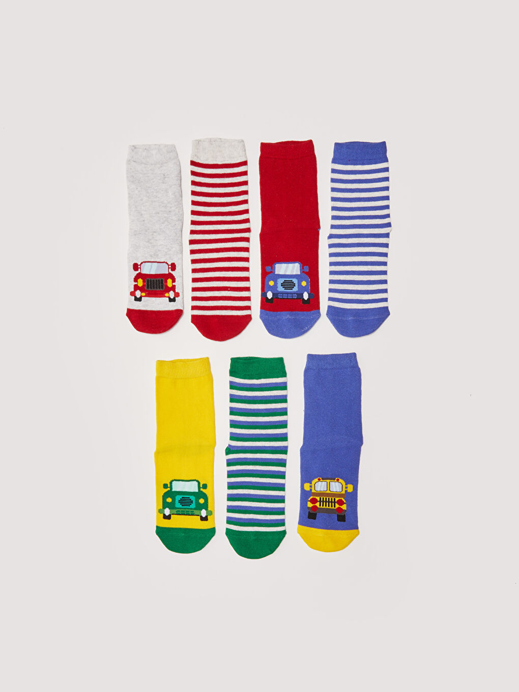 Patterned Boys' Ankle Socks 7 Pack -S2BV02Z4-K00