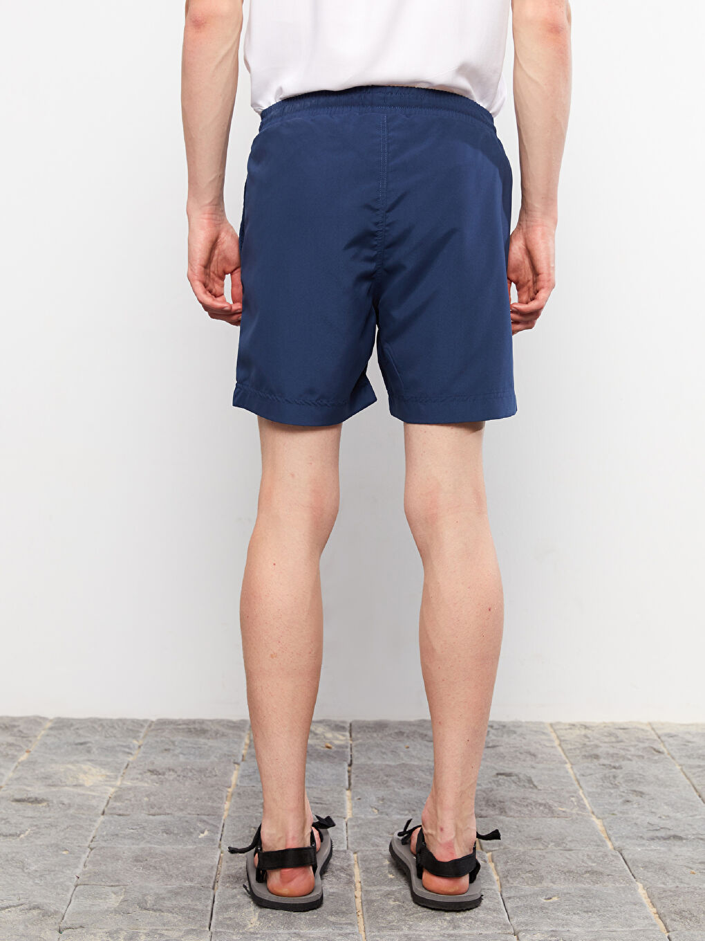 Lacivert Kısa Boy Basic Erkek Deniz Şortu-8