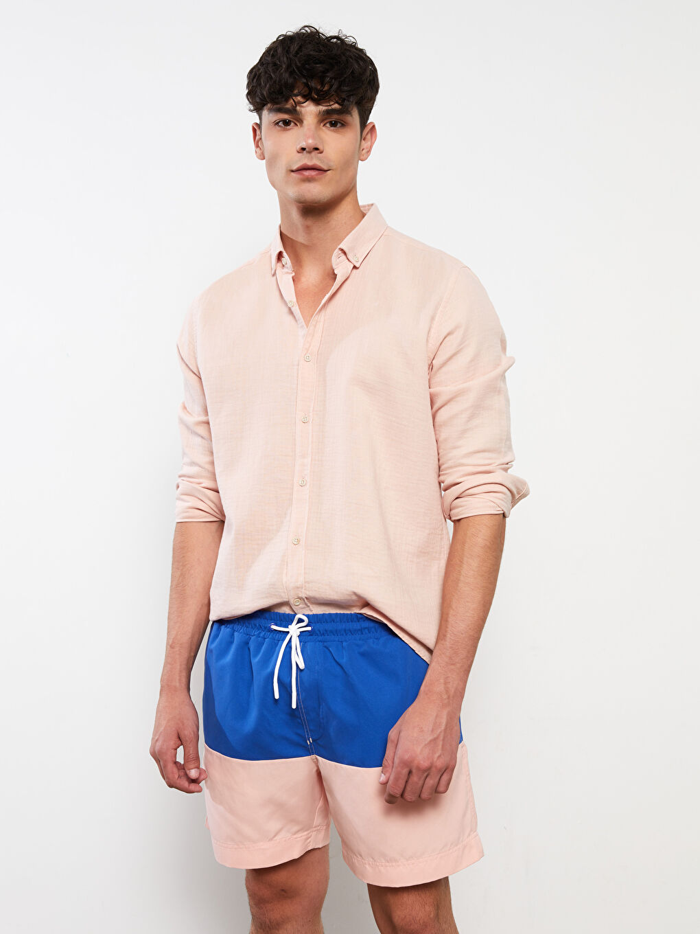 Men's Short Color-Blocked Swim Shorts -S2BV22Z8-S3M