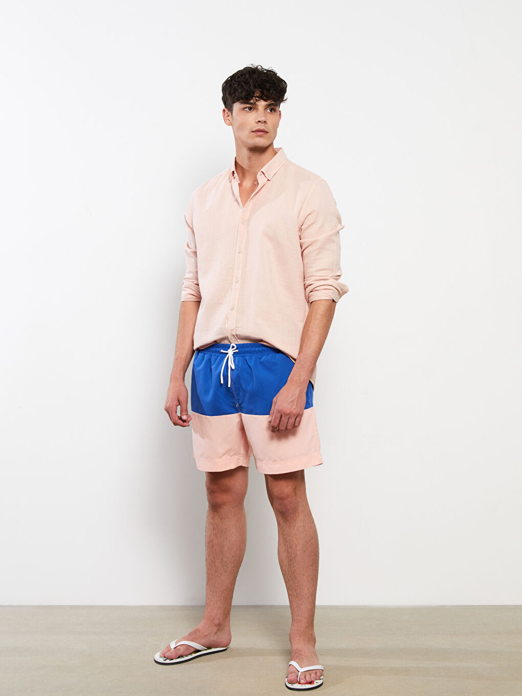 Men's Short Color-Blocked Swim Shorts -S2BV22Z8-S3M