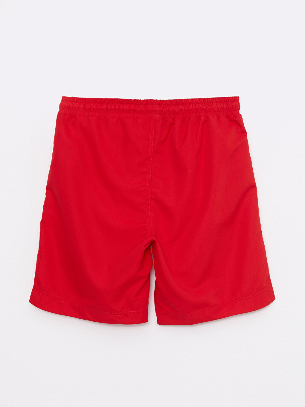 Kırmızı Diz Hizası Boy Baskılı Erkek Deniz Şortu-6