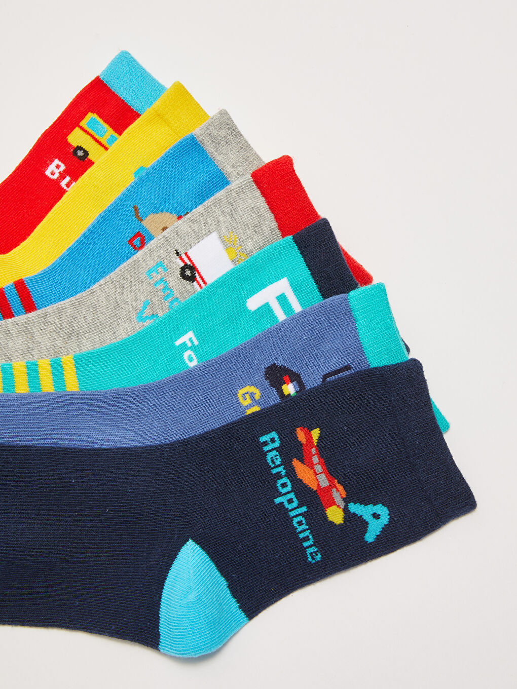 Patterned Boys' Ankle Socks 7 Pack-2