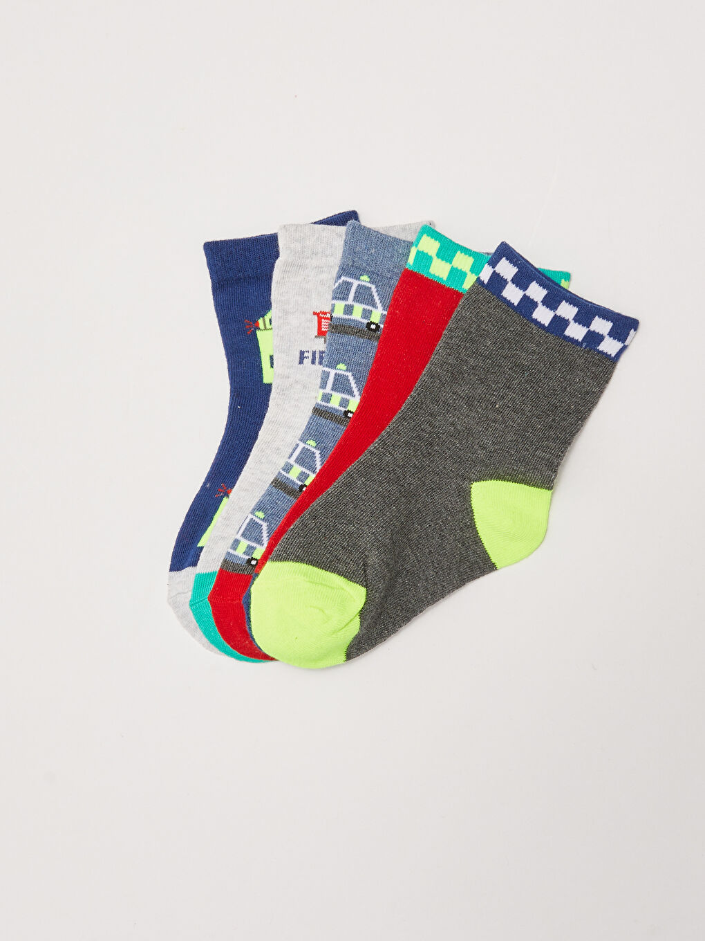 Patterned Boys' Ankle Socks 5 Pack