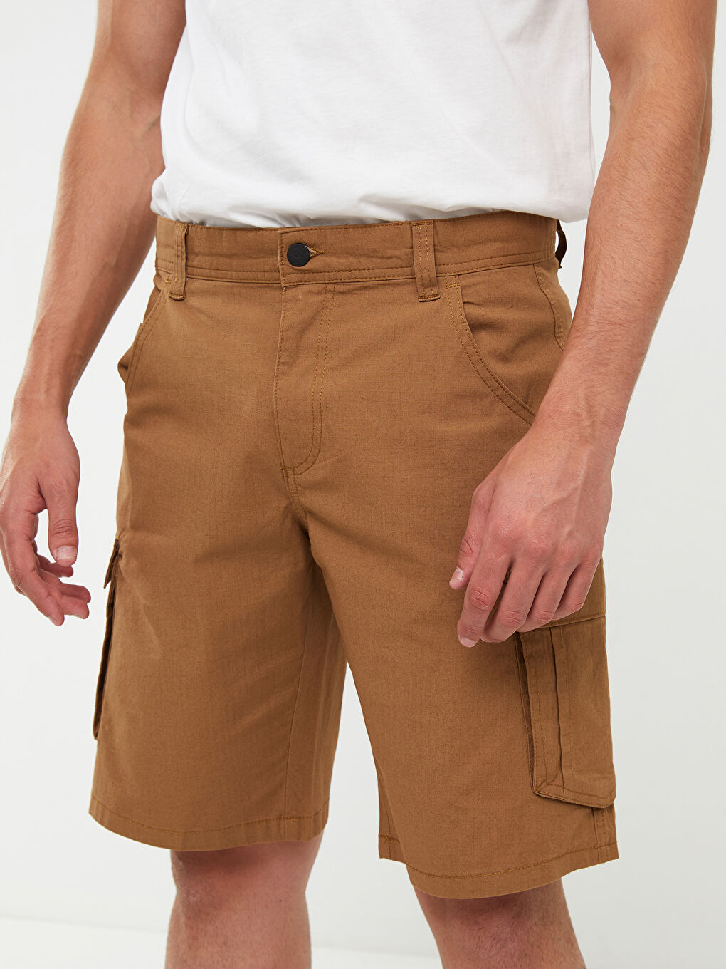 LCW OUTDOOR Kahverengi Standart Kalıp Erkek Kargo Şort - 3