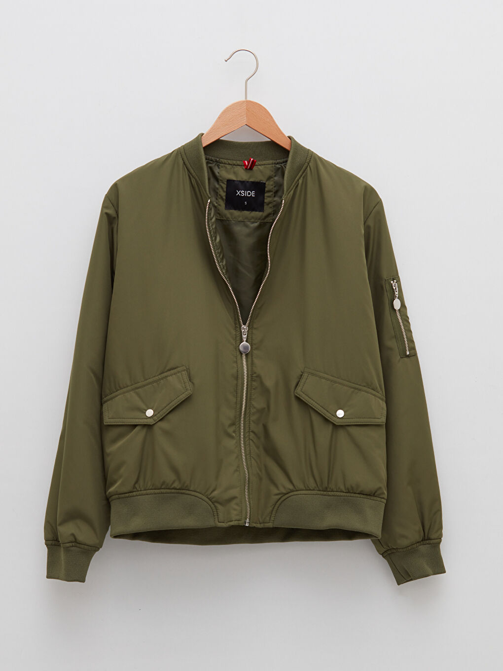 Hochschulkragen Schlichter Langarmmantel für Damen-8