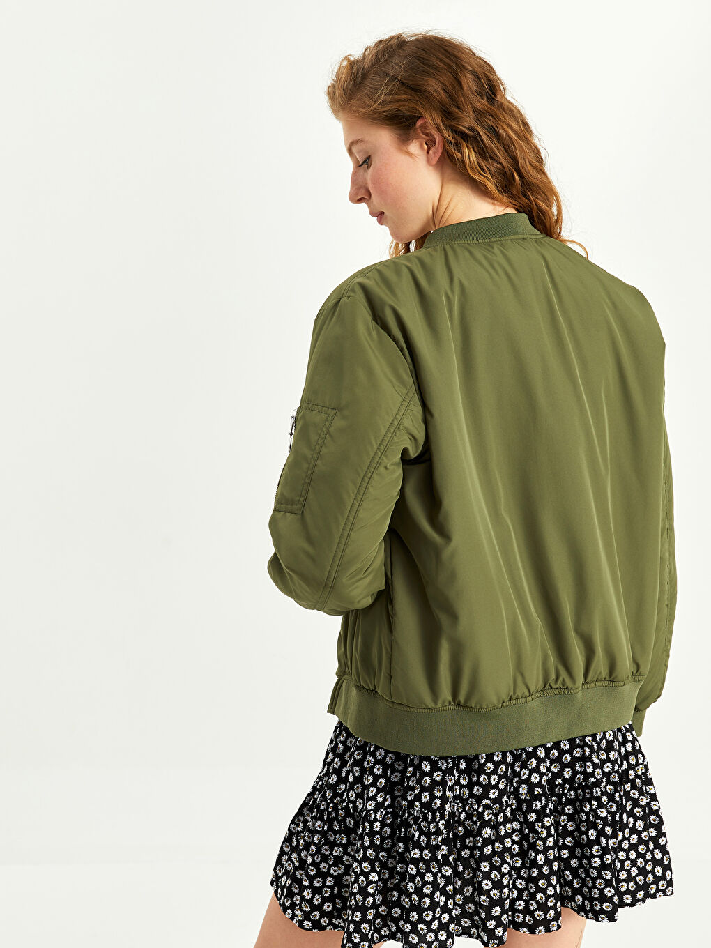 Hochschulkragen Schlichter Langarmmantel für Damen-5