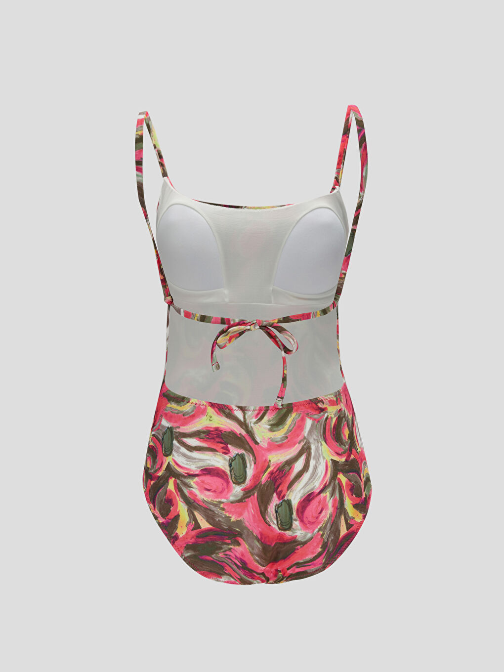 Karışık Desenli Pedli Kadın Mayo-1