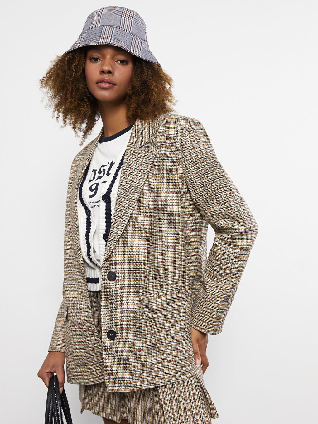 LC Waikiki Buttoned Plaid Long Sleeve Women's Jacket