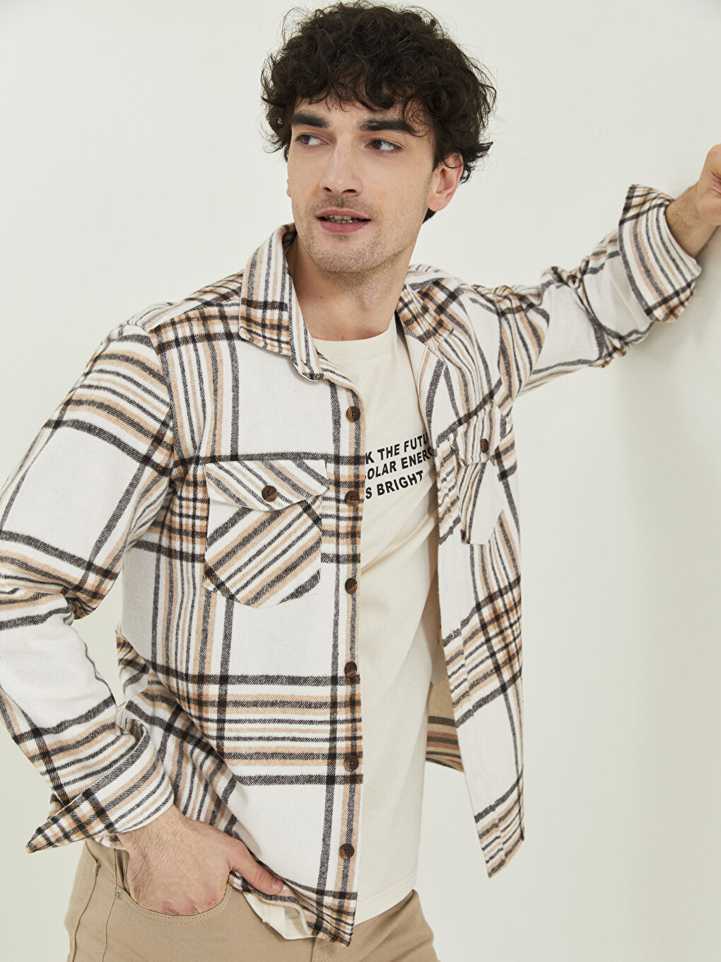 XSIDE Regular Fit Long Sleeve Plaid Men's Flannel Shirt Jacket -S2BY27Z8-LKQ