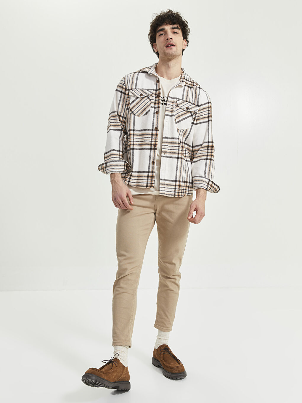 XSIDE Regular Fit Long Sleeve Plaid Men's Flannel Shirt Jacket -S2BY27Z8-LKQ