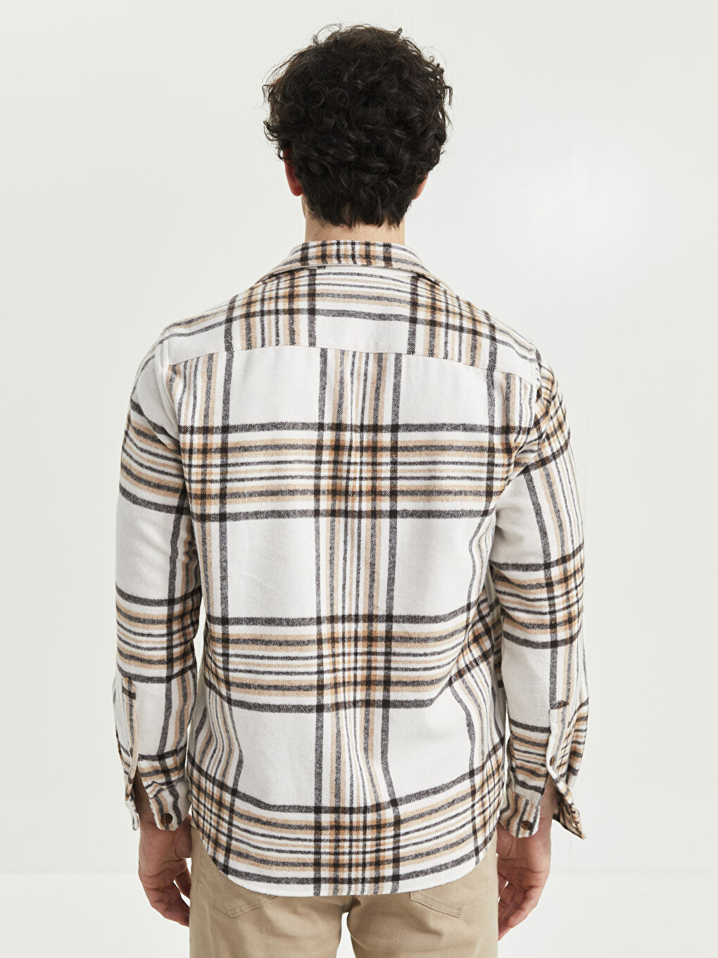 XSIDE Regular Fit Long Sleeve Plaid Men's Flannel Shirt Jacket -S2BY27Z8-LKQ