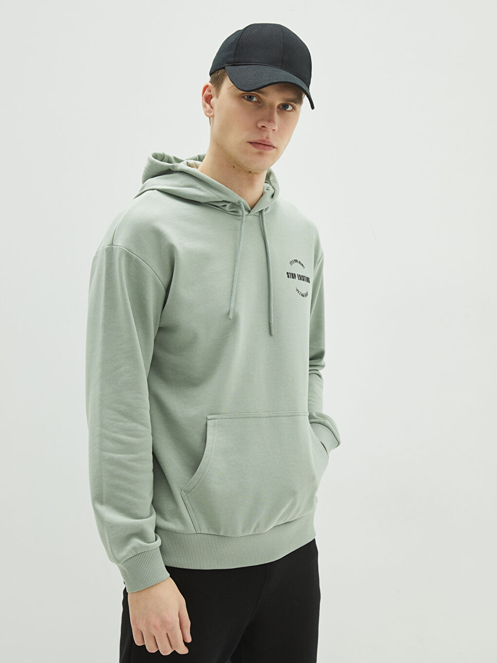 Long Sleeve Printed Men's Hoodie-1